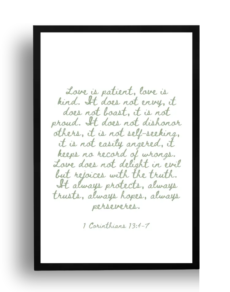 LOVE IS PATIENT — 1